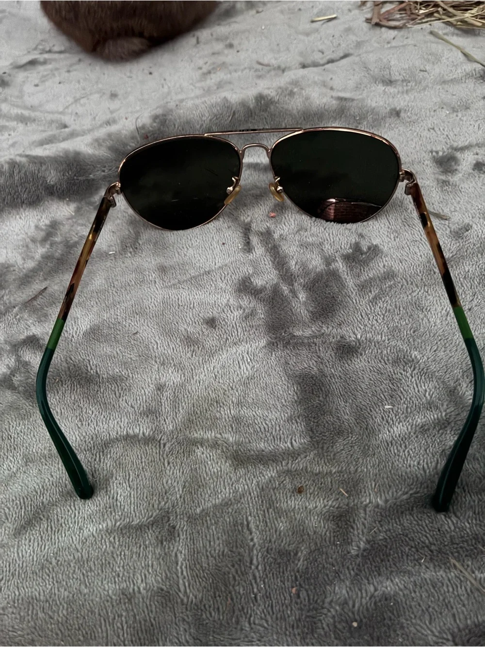 Carpe Diem Maverick Teardrop Aviator Gold-Tone Metal Frame Sunglasses